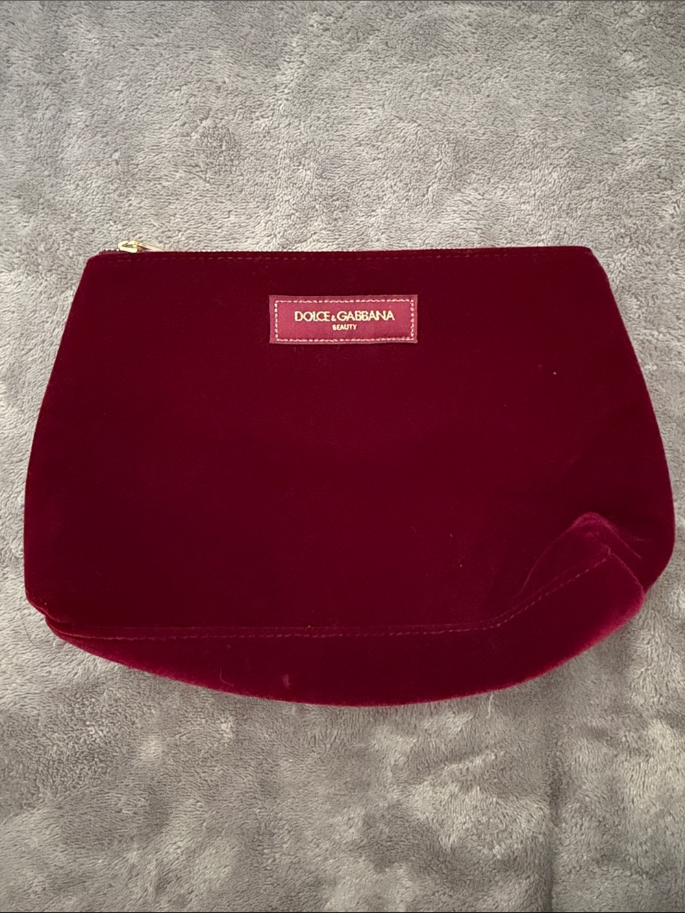 Dolce & Gabbana Velvet Cosmetic Pouch - Deep Red